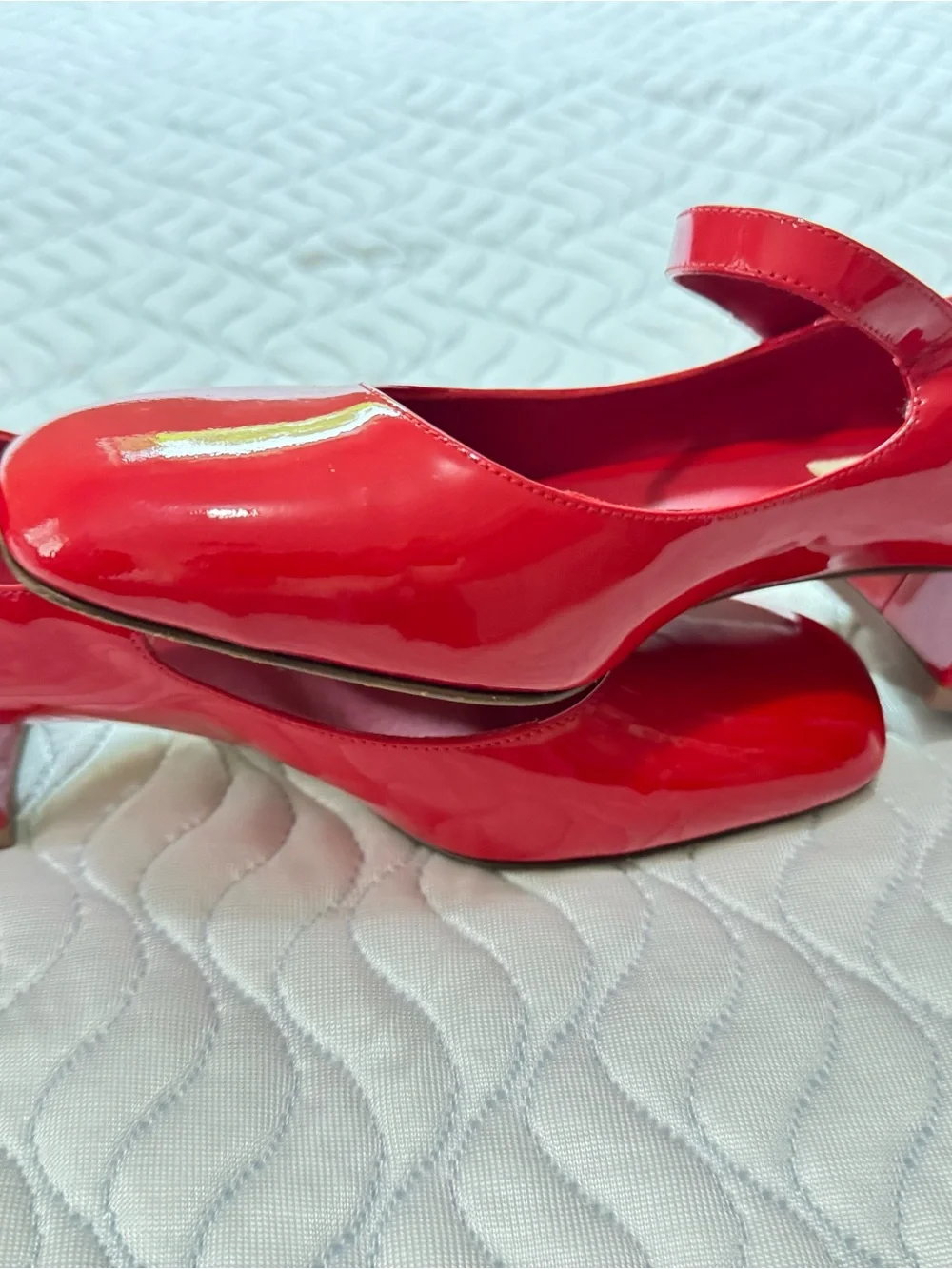 Dolce & Gabbana Red Patent Leather Crystal Mary Jane Pumps IT 35